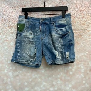 Dsquared2 Doodle Denim Shorts, Kenny Monster